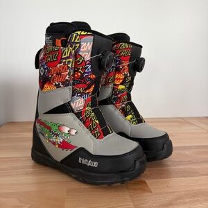ThirtyTwo Youth Lashed BOA Santa Cruz Snowboard Boots, Youth Size 4